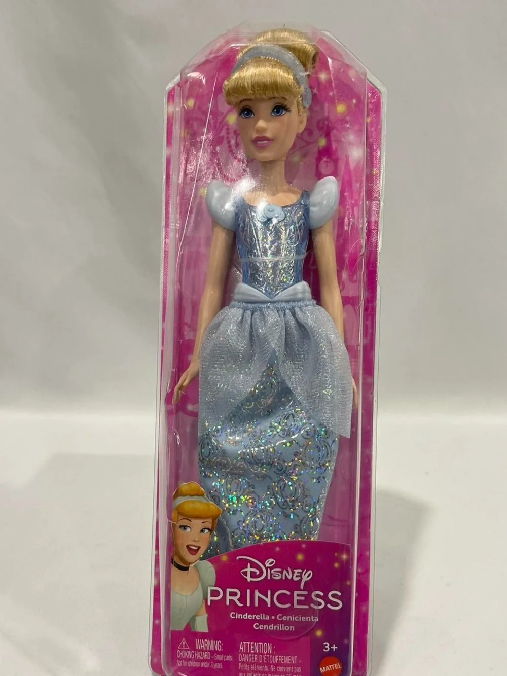 Mattel Cinderella Doll in Shimmering Light Blue Gown